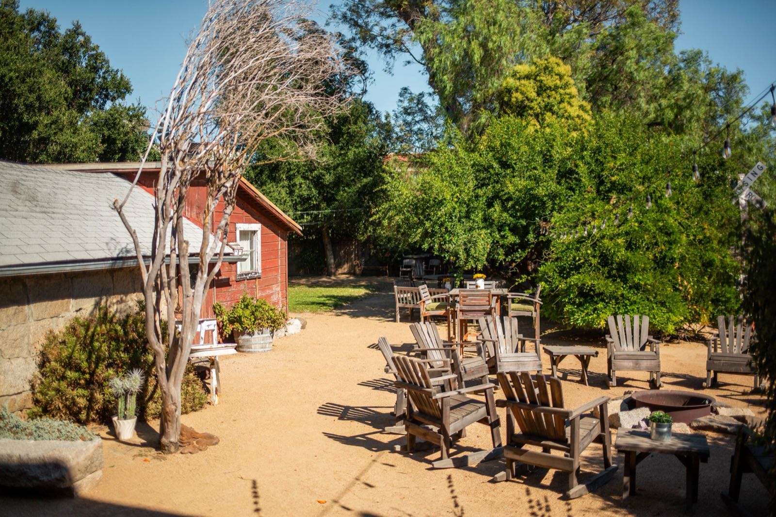 Private corner booth at Big Nose Winery in the historic Hotel Temecula